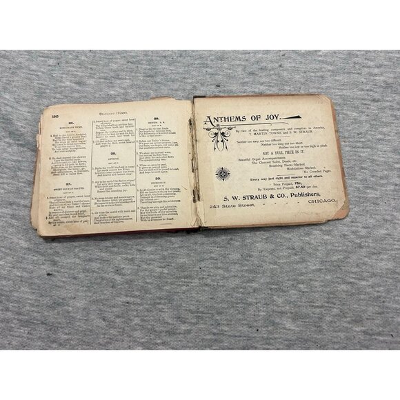 1887 BEAUTIFUL SONGS FOR SUNDAY SCHOOL S.W. STRAUB UNIVERSITY PUBLISHING - Picture 4 of 7
